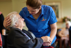 Christadelphian Aged Care Staff assisting a resident of Ashburn House in Gladesville