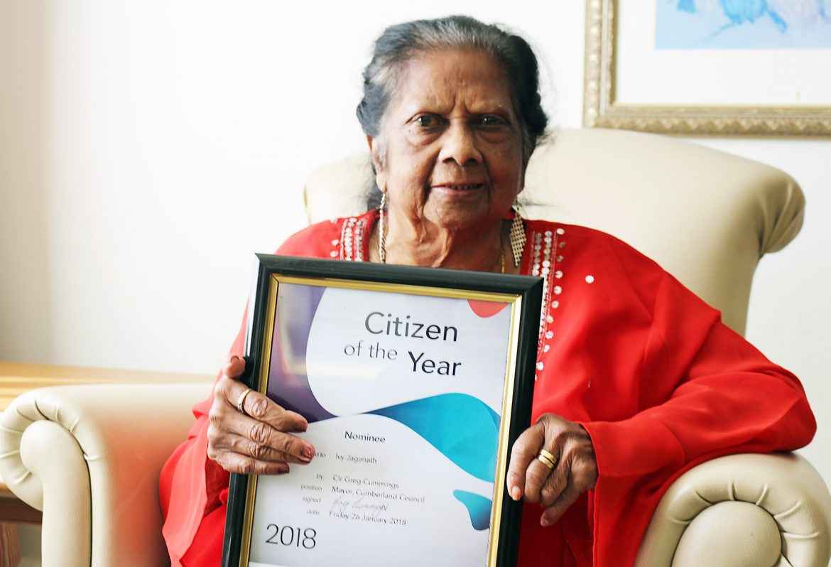 Courtlands Aged Care resident Ivy was nominated for Citizen of the Year by Cumberland Council.