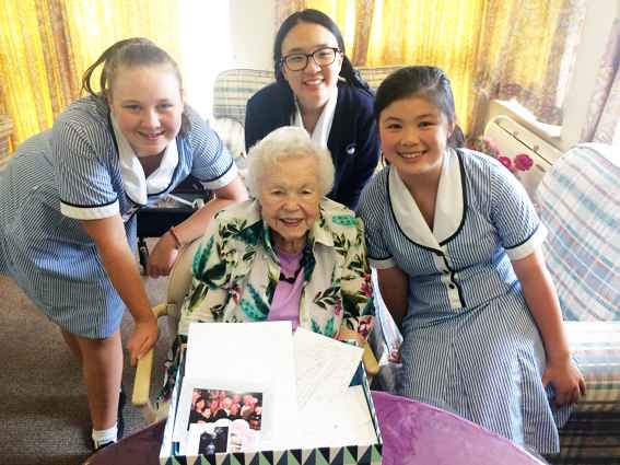 Students were paired with residents at Courtlands Aged Care in North Parramatta to share life stories.
