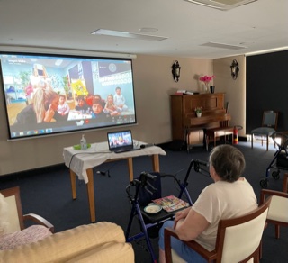 Intergenerational Skype at Southhaven Aged Care